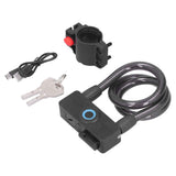3.7V Lithium Battery Portable Fingerprint Bicycle Lock Bluetooth Intelligent Chain Lock for Motorcycle Mountain Bike In Australia - Darrahopens