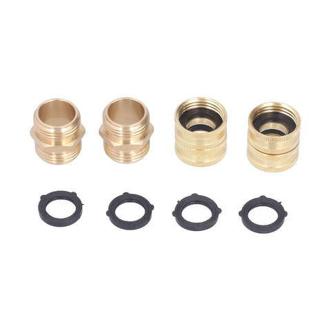 2Pairs 3/4in Brass Hose Adapter 2 Way Hose Adapter Durable and Convenient for Garden and Washing Machine In Australia - Darrahopens