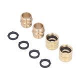 2Pairs 3/4in Brass Hose Adapter 2 Way Hose Adapter Durable and Convenient for Garden and Washing Machine In Australia - Darrahopens