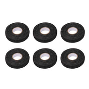6pcs Cloth Tape Black Noise Damping Heat Proof Shock Absorbing Wear Proof Flame Retardant 19mmx25m Wire Harness Wrapping Tape for Car Engine In Australia - Darrahopens