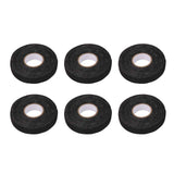 6pcs Cloth Tape Black Noise Damping Heat Proof Shock Absorbing Wear Proof Flame Retardant 19mmx25m Wire Harness Wrapping Tape for Car Engine In Australia - Darrahopens