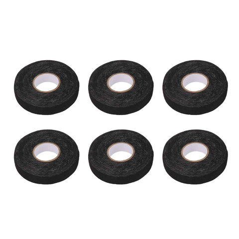 6pcs Cloth Tape Black Noise Damping Heat Proof Shock Absorbing Wear Proof Flame Retardant 19mmx25m Wire Harness Wrapping Tape for Car Engine In Australia - Darrahopens