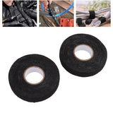 6pcs Cloth Tape Black Noise Damping Heat Proof Shock Absorbing Wear Proof Flame Retardant 19mmx25m Wire Harness Wrapping Tape for Car Engine
