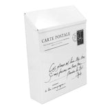 Iron Mailbox Wall Mounted Rustic Style Locked with 2 Keys 3 Hooks Waterproof Suggestion Box for Home Office Small Letters in Beige In Australia - Darrahopens