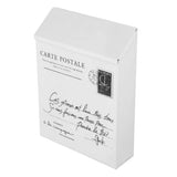 Iron Mailbox Wall Mounted Rustic Style Locked with 2 Keys 3 Hooks Waterproof Suggestion Box for Home Office Small Letters in Beige In Australia - Darrahopens