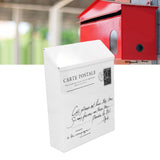 Iron Mailbox Wall Mounted Rustic Style Locked with 2 Keys 3 Hooks Waterproof Suggestion Box for Home Office Small Letters in Beige