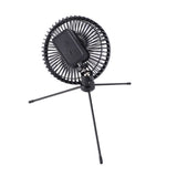 Solar Camping Fan with Tripod IP67 Waterproof Adjustable Portable Camping Fan with 10W Solar Panel for Outdoor Camping