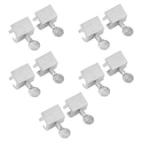 10pcs Sliding Window Security Lock Security Door Stopper Safety Lock Drill Free Install Anti Theft Limit Round Handle Silver