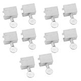 10pcs Sliding Window Security Lock Security Door Stopper Safety Lock Drill Free Install Anti Theft Limit Round Handle Silver