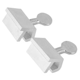 10pcs Sliding Window Security Lock Security Door Stopper Safety Lock Drill Free Install Anti Theft Limit Round Handle Silver