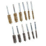 12PCS Bore Brush Copper and Iron 304 Stainless Steel Bristles Wire Brush for Power Drill with Hex Shank Handle In Australia - Darrahopens
