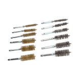12PCS Bore Brush Copper and Iron 304 Stainless Steel Bristles Wire Brush for Power Drill with Hex Shank Handle In Australia - Darrahopens