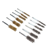 12PCS Bore Brush Copper and Iron 304 Stainless Steel Bristles Wire Brush for Power Drill with Hex Shank Handle In Australia - Darrahopens