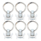 6PCS Single Stud Fitting L Track with Round Ring Stainless Steel Aluminum Cargo Control Stud Tie Down Fitting for Airline Track Logistic Installation In Australia - Darrahopens