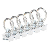 6PCS Single Stud Fitting L Track with Round Ring Stainless Steel Aluminum Cargo Control Stud Tie Down Fitting for Airline Track Logistic Installation