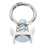 6PCS Single Stud Fitting L Track with Round Ring Stainless Steel Aluminum Cargo Control Stud Tie Down Fitting for Airline Track Logistic Installation