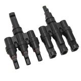 PV Solar Branch Connectors 1 to 3 Waterproof High Current Carrying Capacity Solar Panel T Branch Connector for Parallel Connection