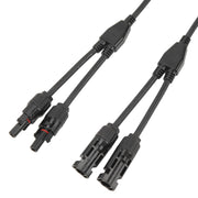 1 Pair Solar Panel Y Branch Parallel Cable 2 to 1 Solar Connectors Y Branch Parallel Adapter Cable Wire Plug Tool Kit MFF FMM 30CM 0.98FT