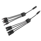 Solar Connectors 1 to 4 Y Branch Parallel Adapter Cable Wire Plug Tool Kit for Solar Panel