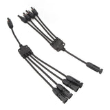 Solar Connectors 1 to 4 Y Branch Parallel Adapter Cable Wire Plug Tool Kit for Solar Panel