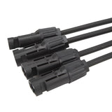 Solar Connectors 1 to 4 Y Branch Parallel Adapter Cable Wire Plug Tool Kit for Solar Panel