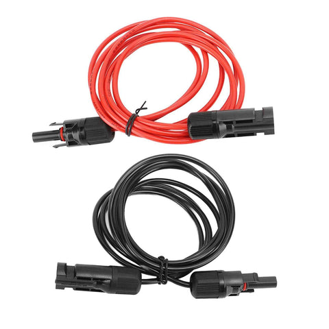 2m 6.6ft 12AWG Solar Panel Extension Cable Wire with Female and Male Connector Red Black 2.5mm² In Australia - Darrahopens