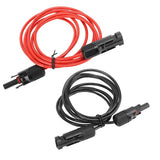 2m 6.6ft 12AWG Solar Panel Extension Cable Wire with Female and Male Connector Red Black 2.5mm² In Australia - Darrahopens