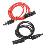 2m 6.6ft 12AWG Solar Panel Extension Cable Wire with Female and Male Connector Red Black 2.5mm²