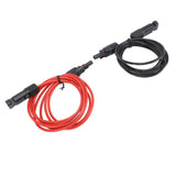 2m 6.6ft 12AWG Solar Panel Extension Cable Wire with Female and Male Connector Red Black 2.5mm²