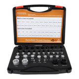 44PCS Nut and Bolt Thread Checker Aluminum High Accuracy Bolt Nut Identifier Gauge with Storage Box for Imperial and Metric Nuts In Australia - Darrahopens