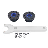 Front Mount Hydraulic Steering Cylinder Seal Kit with Pin Wrench Hydraulic Steering Support Bracket Puller for Seastar HS5157 Replacement