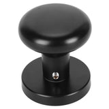 Door Knob Black Round Handle Keyless Locking Zinc Alloy Privacy Function Easy Install Interior Ball Handle for Bedroom Bathroom