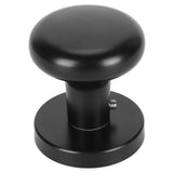 Door Knob Black Round Handle Keyless Locking Zinc Alloy Privacy Function Easy Install Interior Ball Handle for Bedroom Bathroom
