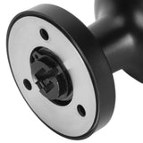 Door Knob Black Round Handle Keyless Locking Zinc Alloy Privacy Function Easy Install Interior Ball Handle for Bedroom Bathroom