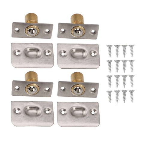4pcs Door Ball Catch Solid Brass Adjustable Spring Closet Ball Latch for Cabinet Pantry