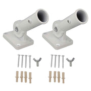 2Pcs Adjustable Flag Pole Holder Aluminium Alloy Metal Wall Mount 180 Degree Multi Position Bracket for Outside House In Australia - Darrahopens