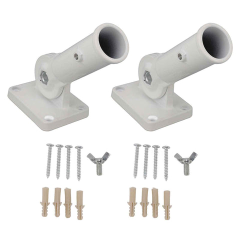 2Pcs Adjustable Flag Pole Holder Aluminium Alloy Metal Wall Mount 180 Degree Multi Position Bracket for Outside House In Australia - Darrahopens