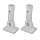 2Pcs Adjustable Flag Pole Holder Aluminium Alloy Metal Wall Mount 180 Degree Multi Position Bracket for Outside House