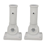 2Pcs Adjustable Flag Pole Holder Aluminium Alloy Metal Wall Mount 180 Degree Multi Position Bracket for Outside House