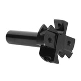 Slab Flattening Router Bit Insert Detachable Cemented Carbide 1/2in Shank 4 Blade Planing Bit for Woodworking