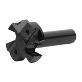 Slab Flattening Router Bit Insert Detachable Cemented Carbide 1/2in Shank 4 Blade Planing Bit for Woodworking