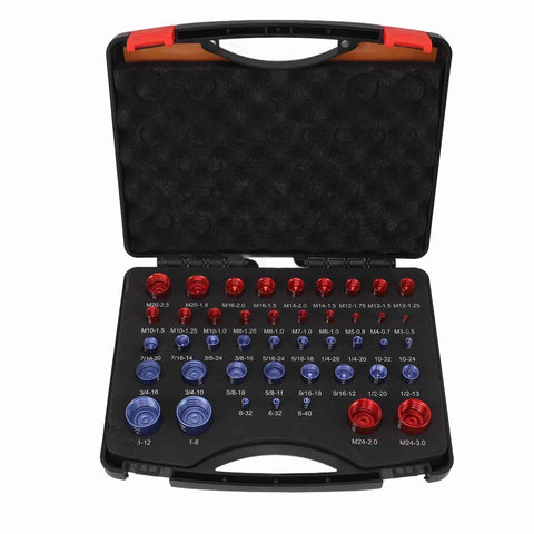 44pcs Nut and Bolt Thread Checker Red Blue Nut and Bolt Size Gauge Inch Metric Nut and Bolt Identifier Gauge Set In Australia - Darrahopens