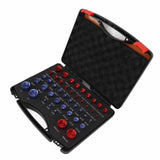44pcs Nut and Bolt Thread Checker Red Blue Nut and Bolt Size Gauge Inch Metric Nut and Bolt Identifier Gauge Set