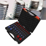 44pcs Nut and Bolt Thread Checker Red Blue Nut and Bolt Size Gauge Inch Metric Nut and Bolt Identifier Gauge Set