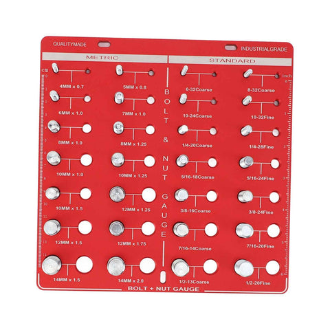 28 Hole Bolt Nut Identifier Gauge Metric Aluminum Alloy Nut Bolt Thread Checker for DIY Buffs In Australia - Darrahopens
