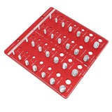28 Hole Bolt Nut Identifier Gauge Metric Aluminum Alloy Nut Bolt Thread Checker for DIY Buffs In Australia - Darrahopens