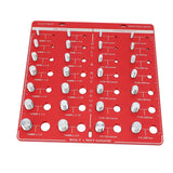 28 Hole Bolt Nut Identifier Gauge Metric Aluminum Alloy Nut Bolt Thread Checker for DIY Buffs