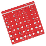 28 Hole Bolt Nut Identifier Gauge Metric Aluminum Alloy Nut Bolt Thread Checker for DIY Buffs