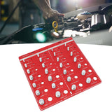 28 Hole Bolt Nut Identifier Gauge Metric Aluminum Alloy Nut Bolt Thread Checker for DIY Buffs