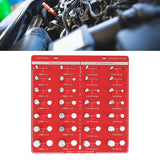 28 Hole Bolt Nut Identifier Gauge Metric Aluminum Alloy Nut Bolt Thread Checker for DIY Buffs